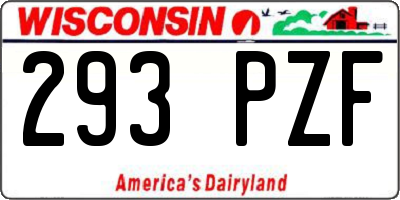 WI license plate 293PZF