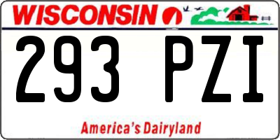 WI license plate 293PZI