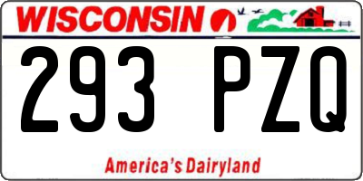 WI license plate 293PZQ