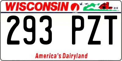 WI license plate 293PZT