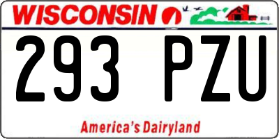 WI license plate 293PZU