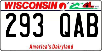 WI license plate 293QAB