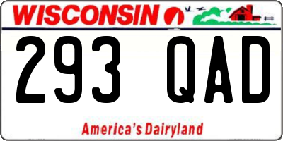 WI license plate 293QAD