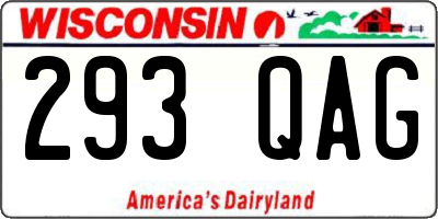 WI license plate 293QAG