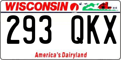 WI license plate 293QKX