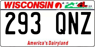 WI license plate 293QNZ