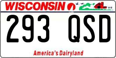 WI license plate 293QSD