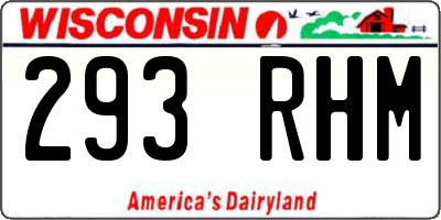 WI license plate 293RHM