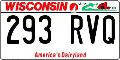 WI license plate 293RVQ