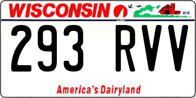 WI license plate 293RVV