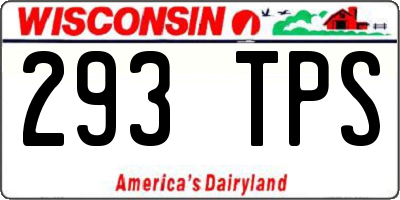 WI license plate 293TPS