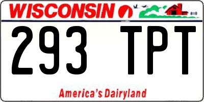 WI license plate 293TPT