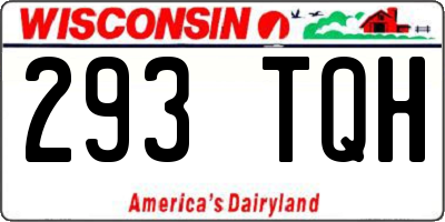 WI license plate 293TQH