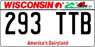 WI license plate 293TTB
