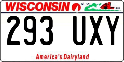 WI license plate 293UXY