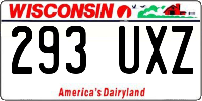 WI license plate 293UXZ