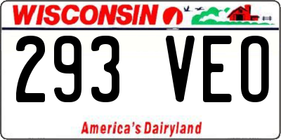 WI license plate 293VEO