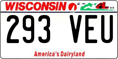 WI license plate 293VEU