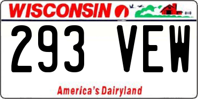 WI license plate 293VEW
