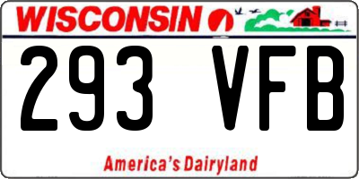 WI license plate 293VFB