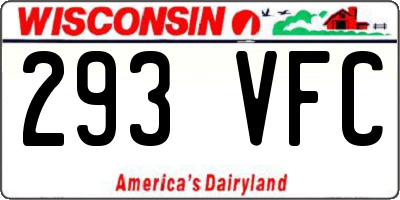WI license plate 293VFC