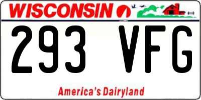 WI license plate 293VFG
