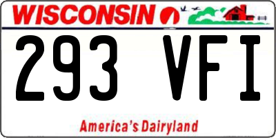 WI license plate 293VFI