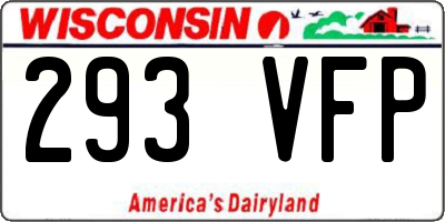 WI license plate 293VFP