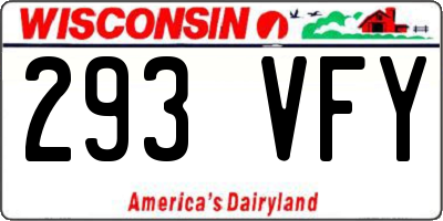 WI license plate 293VFY