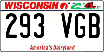 WI license plate 293VGB