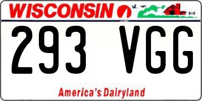 WI license plate 293VGG