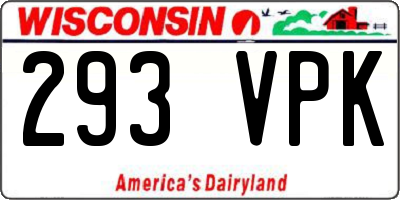 WI license plate 293VPK