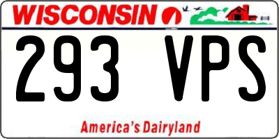 WI license plate 293VPS