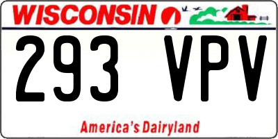 WI license plate 293VPV