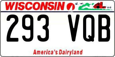 WI license plate 293VQB