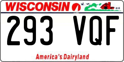WI license plate 293VQF