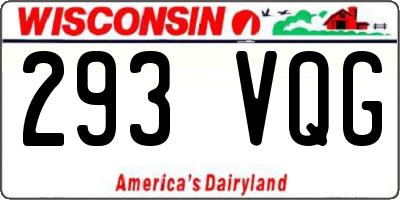 WI license plate 293VQG