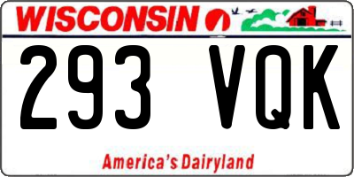 WI license plate 293VQK