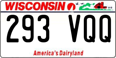 WI license plate 293VQQ