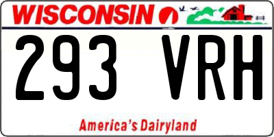 WI license plate 293VRH