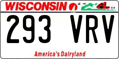 WI license plate 293VRV