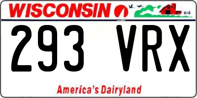 WI license plate 293VRX