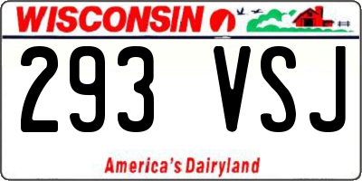 WI license plate 293VSJ