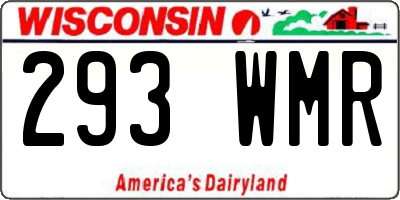 WI license plate 293WMR
