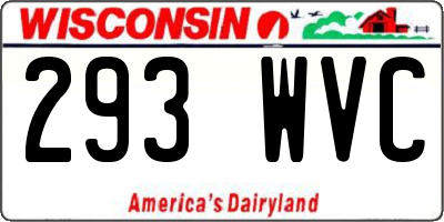WI license plate 293WVC