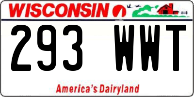 WI license plate 293WWT