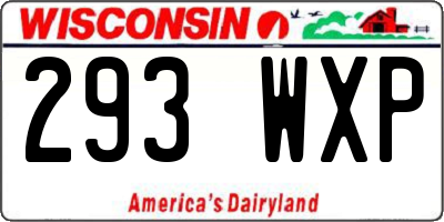 WI license plate 293WXP