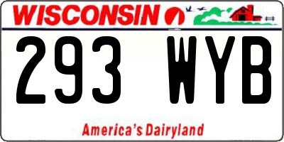 WI license plate 293WYB