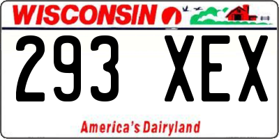 WI license plate 293XEX