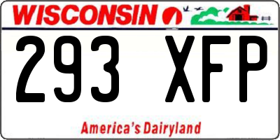 WI license plate 293XFP